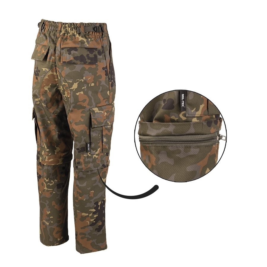 Kalhoty dětské US BDU ZIP-OFF FLECKTARN vel. XS