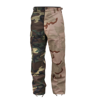 Kalhoty dvoubarevné BDU WOODLAND/3-COL DESERT vel. L
