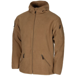 Mikina FLEECE na zip s kapucí TACTICAL COYOTE vel. XXL