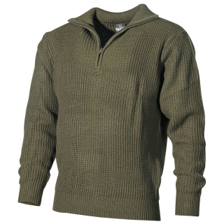 Svetr islandský TROYER se zipem ZELENÝ vel. 3XL