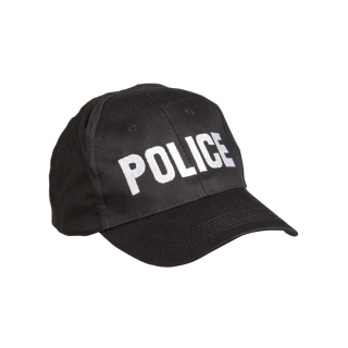 Čepice baseball s nápisem 'POLICE' ČERNÁ