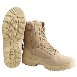 Boty TACTICAL se zipem YKK KHAKI vel. US 8