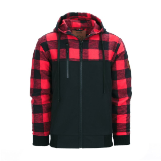 Mikina LUMBERSHELL ČERVENO/ČERNÁ vel. S