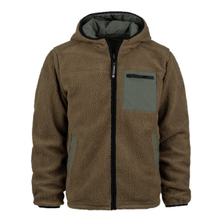 Bunda oboustranná SHERPA SOFTSHELL COYOTE/ZELENÁ vel. XL