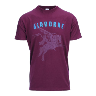 Triko AIRBORNE PEGASUS krátký rukáv VÍNOVÉ vel. XXL