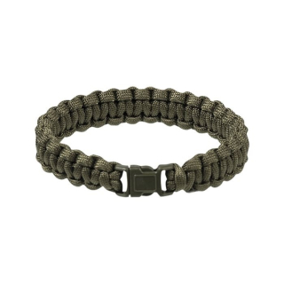 Náramek pletený PARACORD 15mm ZELENÝ vel. M