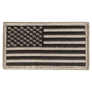 Nášivka USA vlajka 4,5 x 8,5 cm ČERNÁ/KHAKI