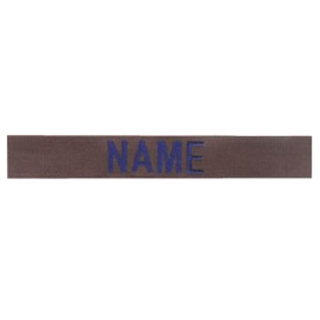Nášivka jmenovka "NAME" modrá niť OLIV