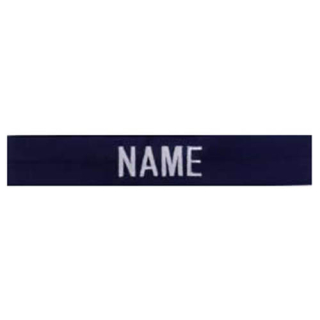 Nášivka jmenovka 3x "NAME" stríbrná niť MODRÁ