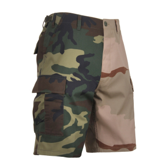 Kraťasy dvoubarevné BDU WOODLAND/3-COL DESERT CAMO vel. S