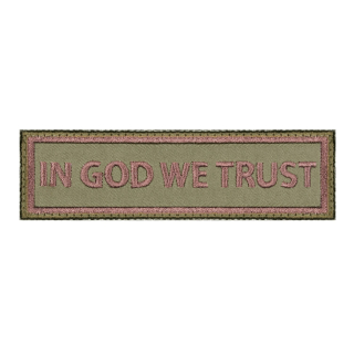 Nášivka IN GOD WE TRUST velcro