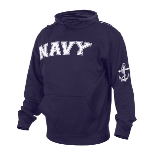 Mikina NAVY s kapucí MODRÁ vel. S