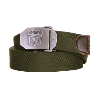 Opasek AIRBORNE plátěný ZELENÝ vel. 115