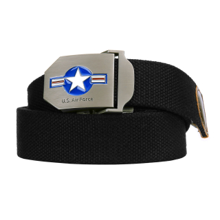 Opasek USAF WWII plátěný ČERNÝ vel. 130