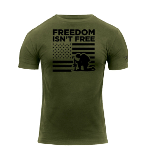 Triko FREEDOM ISN´T FREE krátký rukáv ZELENÉ vel. 3XL