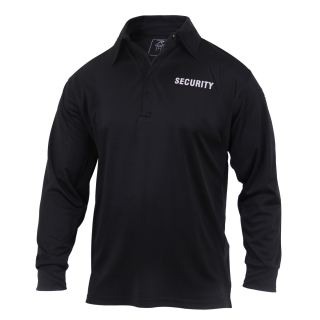 Polokošile s límečkem SECURITY dlouhý rukáv ČERNÉ vel. 3XL