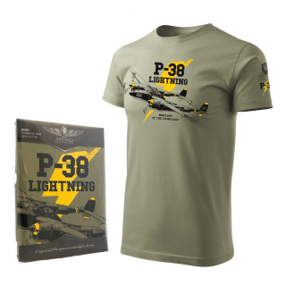 Triko P-38 LIGHTNING ZELENÉ vel. M
