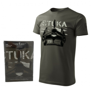 Triko Junkers Ju-87 STUKA ŠEDOZELENÉ vel. S