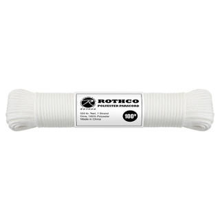 Šňůra PARACORD polyester 550LB 30m 4mm BÍLÁ