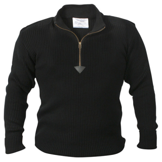 Svetr ACRYLIC COMMANDO 1/4 zip ČERNÝ vel. XL