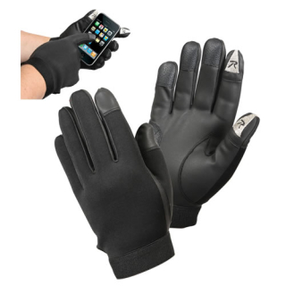 Rukavice taktické TOUCH SCREEN neoprenové ČERNÉ vel. XL