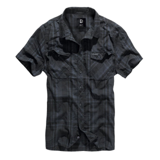 Košile ROADSTAR krátký rukáv ČERNO/MODRÁ vel. 5XL