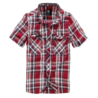 Košile ROADSTAR krátký rukáv ČERVENÁ vel. 4XL