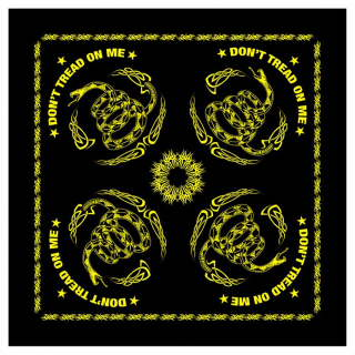 Šátek DON´T TREAD ON ME 55 x 55 cm ČERNÝ