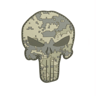 Nášivka PUNISHER velcro 3D plastová ACU AT-DIGITAL
