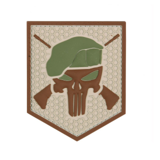 Nášivka COMMANDO PUNISHER velcro 3D PVC COYOTE