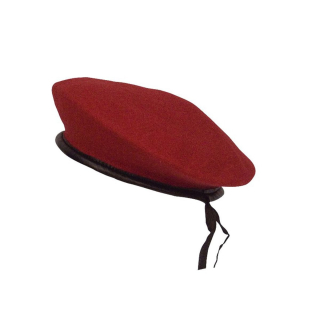 Baret MONTY vlněný ČERVENÝ vel. M
