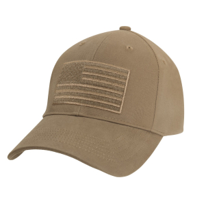 Čepice baseball US velcro vlajka COYOTE