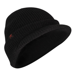 Čepice WATCH BRIM pletená s kšiltem ČERNÁ