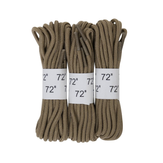 Tkaničky do bot 180 cm COYOTE BROWN 3 páry
