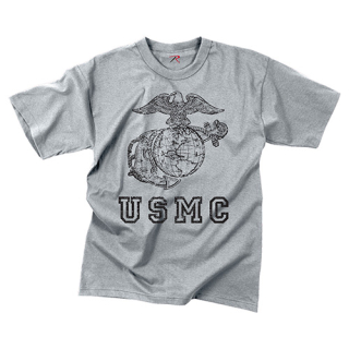 Triko VINTAGE USMC GLOBE AND ANCHOR ŠEDÉ vel. XL