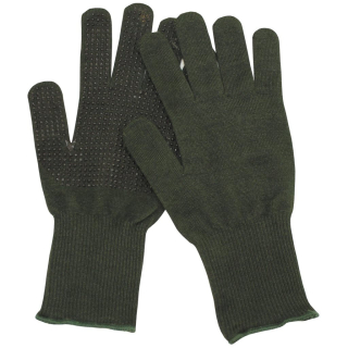 Rukavice s gripy CONTACT COMBAT ARAMID ZELENÉ vel. 9