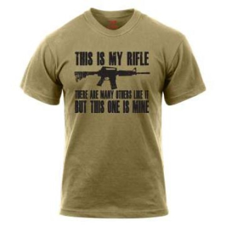 Triko THIS IS MY RIFLE COYOTE BROWN vel. M