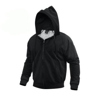 Mikina s kapucí THERMAL na zip ČERNÁ vel. 4XL
