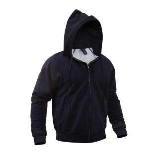 Mikina s kapucí THERMAL na zip NÁMOŘNICKÁ MODRÁ vel. M