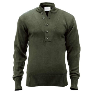 Svetr 5 knoflíků AKRYL ZELENÝ vel. M