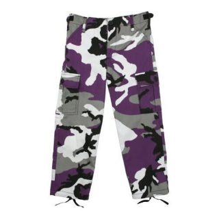 Kalhoty dětské BDU VIOLET CAMO vel. S