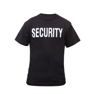 Triko s nápisem na hrudi SECURITY krátký rukáv ČERNÉ vel. 7XL