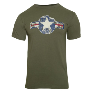 Triko VINTAGE ARMY AIR CORP ZELENÉ vel. XL