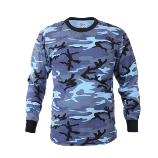 Triko s dlouhým rukávem SKY BLUE CAMO vel. XL