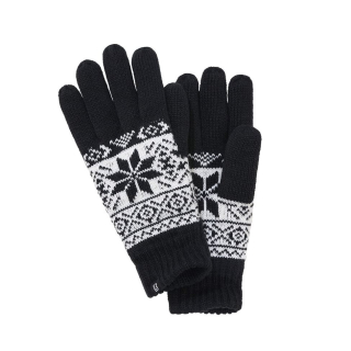 Rukavice SNOW pletené ČERNÉ vel. M