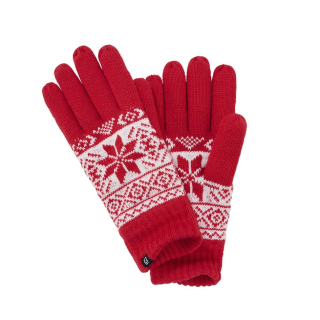 Rukavice SNOW pletené ČERVENÉ vel. M