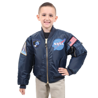 Bunda dětská bomber NASA MA1 FLIGHT MODRÁ vel. XL