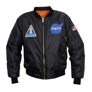 Bunda MA1 FLIGHT NASA ČERNÁ vel. L