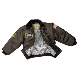 Bunda dětská WWII AVIATOR FLIGHT TMAVĚ HNĚDÁ vel. S
