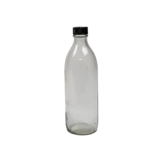 Lahvička skleněná úzkohrdlá 300 ml s plastovým víčkem
